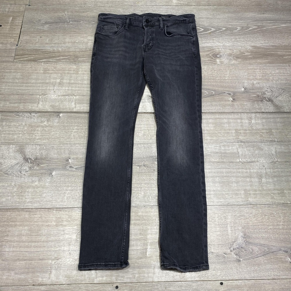 AllSaints Cigarette Jeans Mens 31x30 Black Slim Fit Stretch‎ Denim